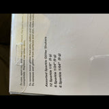 Glitter info on package