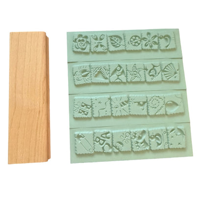 Stampin' Up! Vintage 2000 Bold & Bright 4 Piece Set Unmounted Rubber Stamp Set