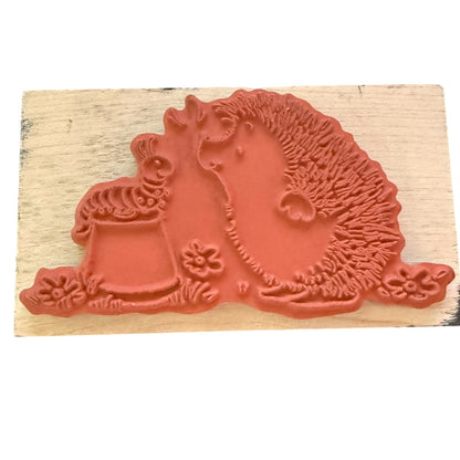 Penny Black Chitchat 3703K Hedgehog Worm Margaret Sherry Rubber Stamp