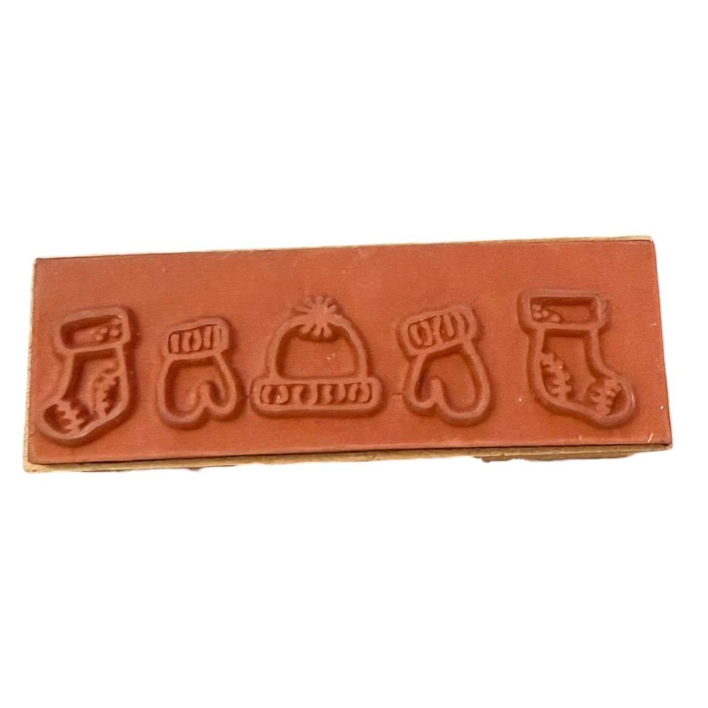 Westwater Enterprises Christmas Winter Mitten Hat Socks Rubber Stamp