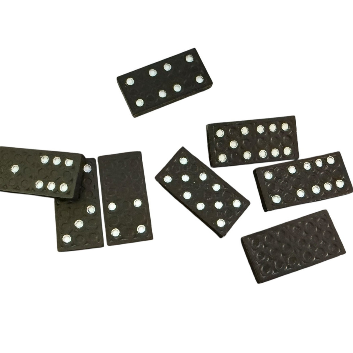 28 Piece Black Domino Set Dragon Design With Wood Box