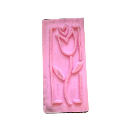Single Tulip Flower Unbranded Rubber Stamp