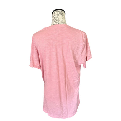 Felina Pink Cotton Blend Short Sleeve Shirt XX-Large