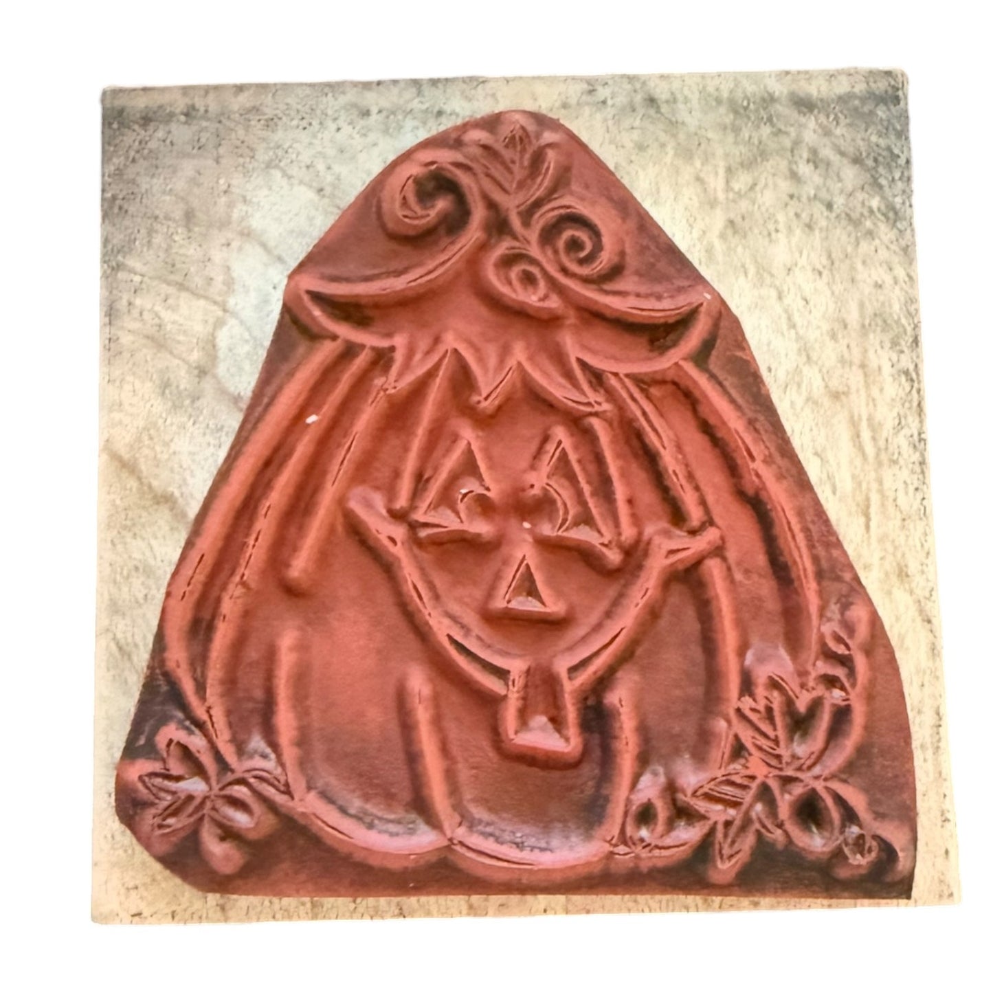 Heather Halloween Pumpkin Smiling Jack O Lantern H-213 HK Rubber Stamp