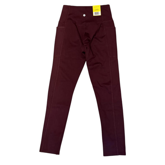 Danskin Black Cherry High Rise Bonded Side Pocket Leggings Small