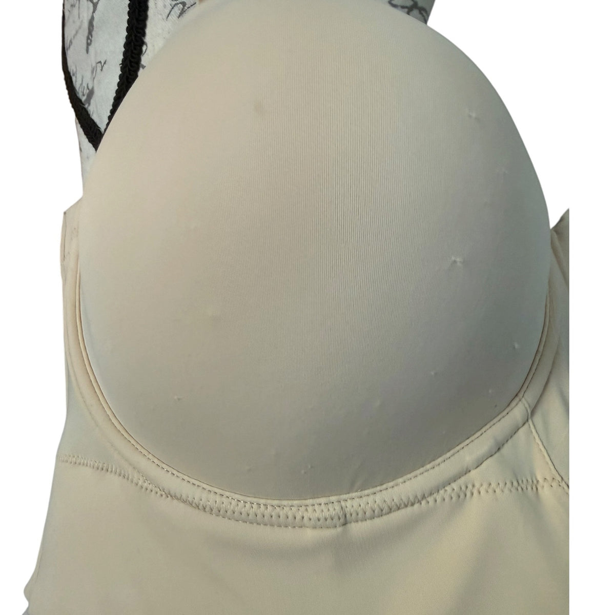 HSIA Beige Molded Cup Bustier Stretch Underwire Bra Size 36I