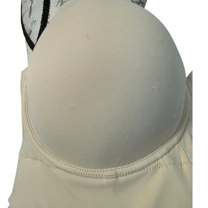 HSIA Beige Molded Cup Bustier Stretch Underwire Bra Size 36I
