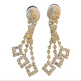 Front of 3 strand earrings view 1