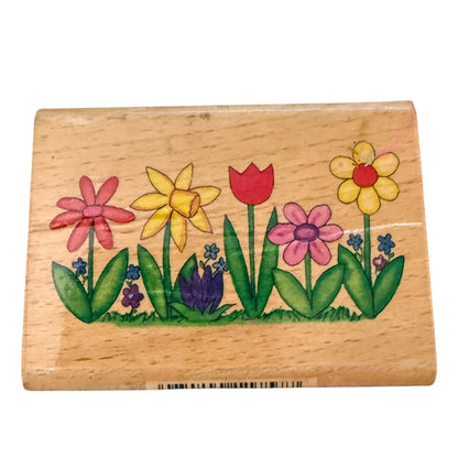 StampCraft Flower Garden Floral 440H100 Rubber Stamp