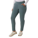 front of green pants on model