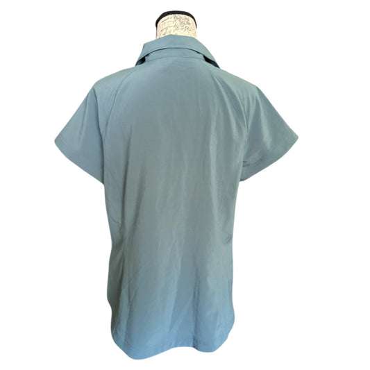 Back of green shirt on a white back ground