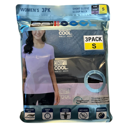 Package of women's t-shirts with 52 Cool branding on a white background