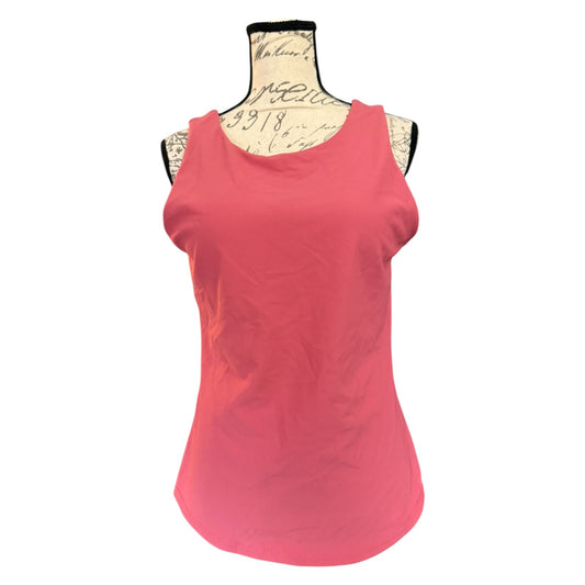 Front of coral Pink tank top on a mannequin with a white background