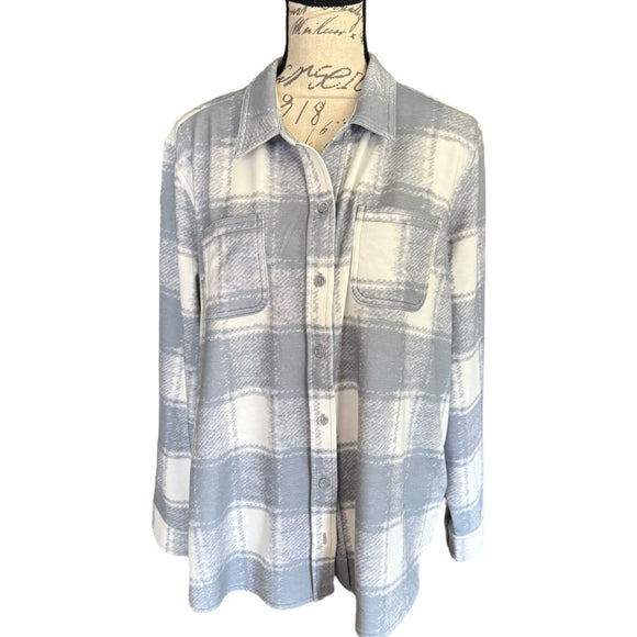 Front of blue shirt