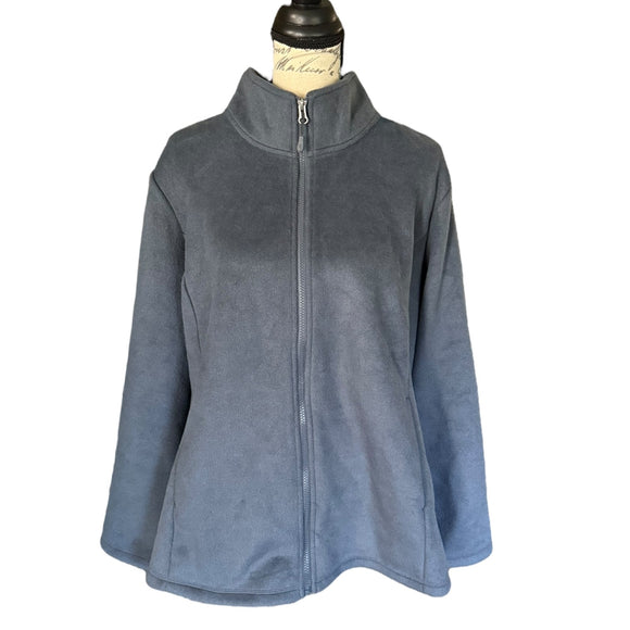 Front of dark gray jacket