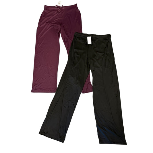 32 Degrees Set Of 2 Black Purple Soft Sleep Lounge Pants Size X-Small
