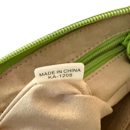 Michael Kors Lime Green Embossed MK Logo Neoprene Crossbody Purse Bag