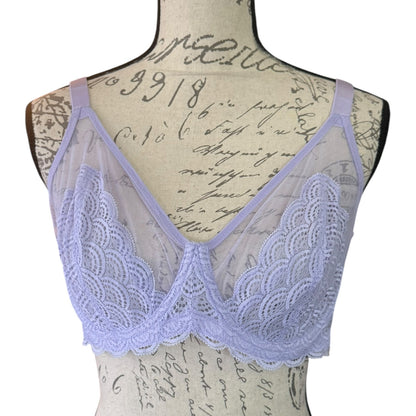 HSIA Purple Lace Stretch Underwire Bra Size 38D