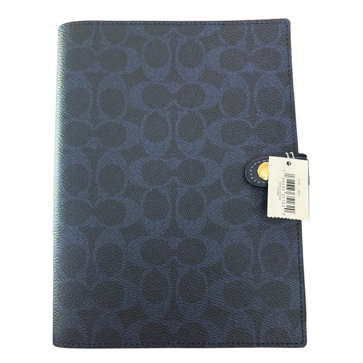 Coach Navy Blue Signature CC Notebook CZ198