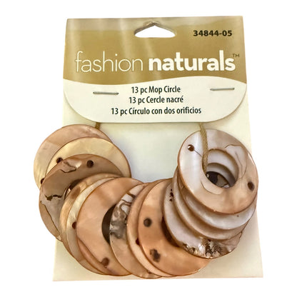 Fashion Naturals Mother Of Pearl 13 Piece Craft Blanks Beads 34844-05
