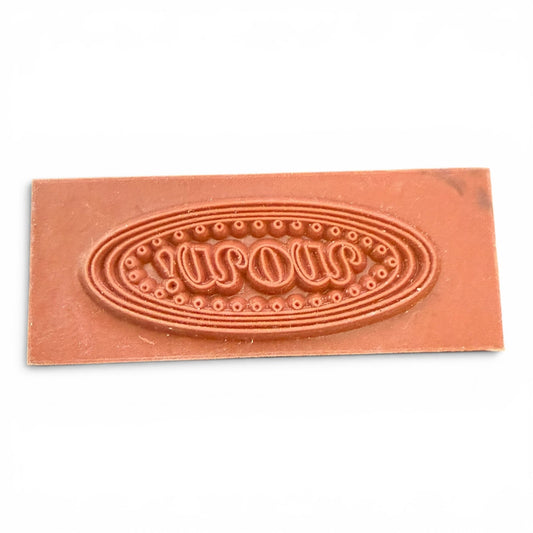 WOW! In A Oval Unbranded Rubber Stamp