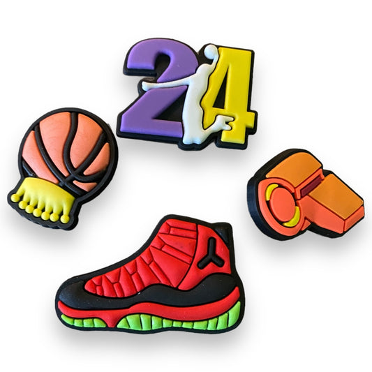 Set of 4 basketball shoe charms 1