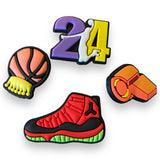basketball assortment of shoe charms shoes whistle