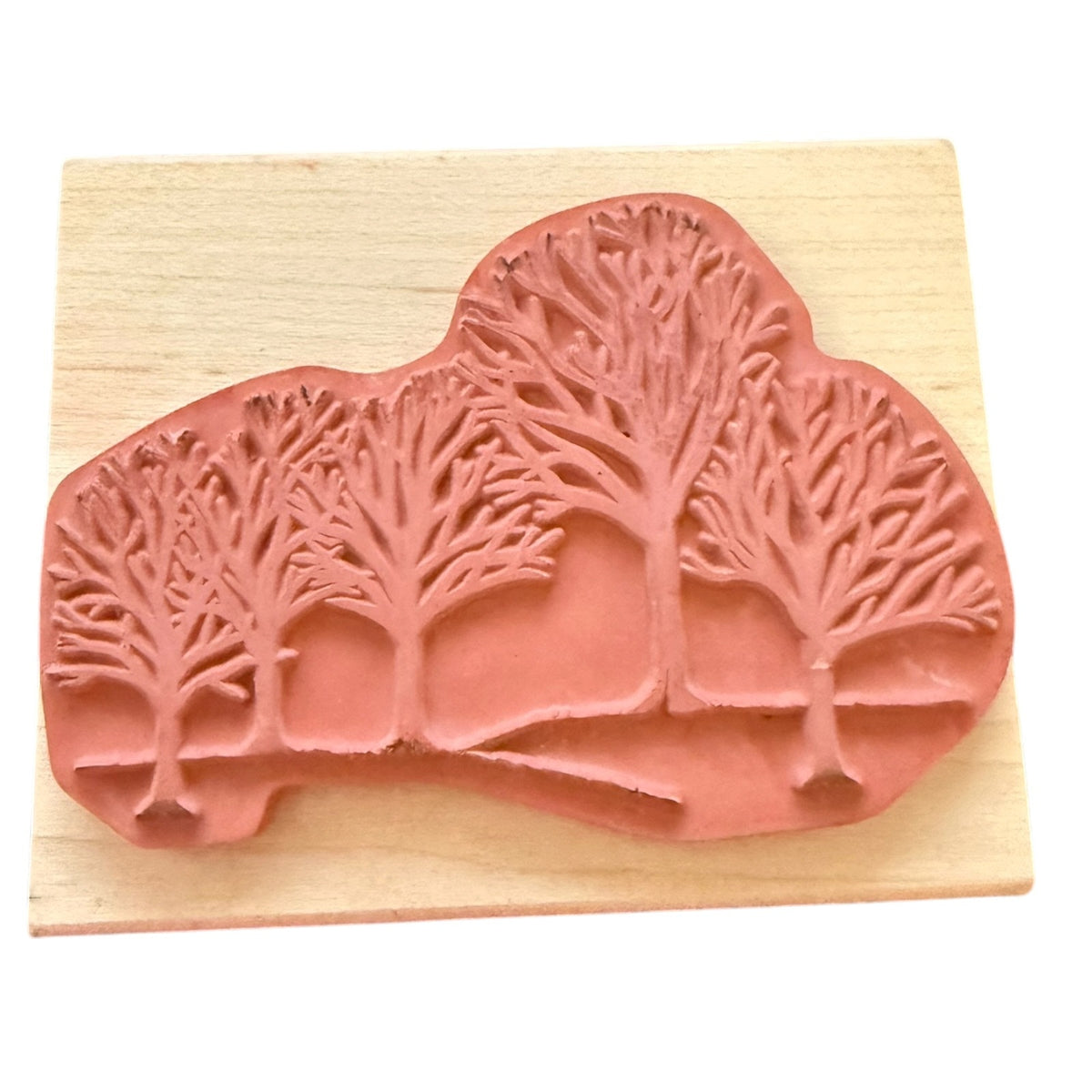 Rubber Stampede Winter Woods Forest Landscape A2430F Rubber Stamp
