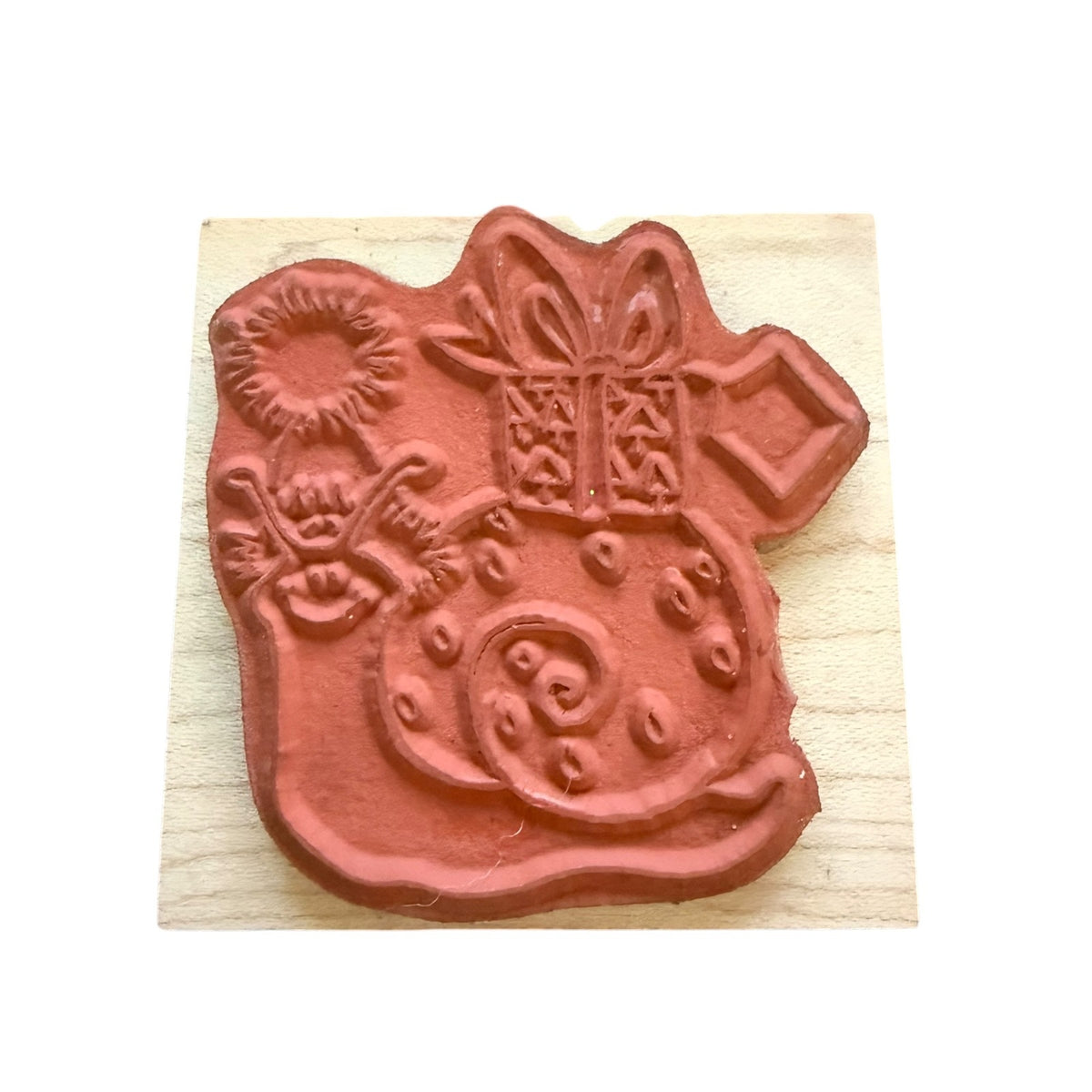 Penny Black Christmas XMas Snail Smiling 2993F Holiday Card Making Rubber Stamp