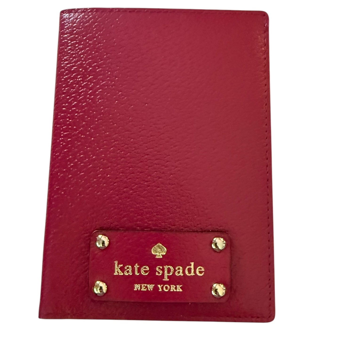 Kate Spade Wellesley Red Plum Leather Passport Cover NEW