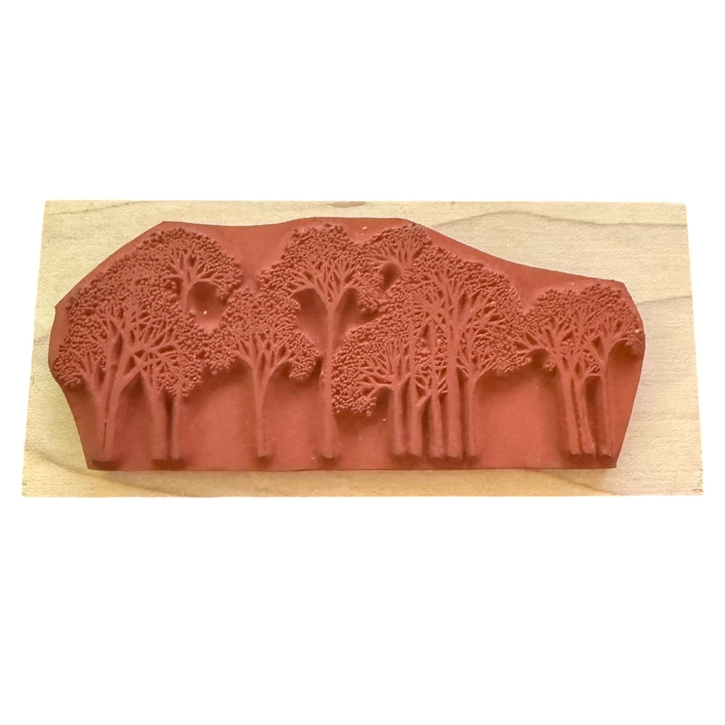 Rubber Stampede Row of Trees 129-E Rubber Stamp