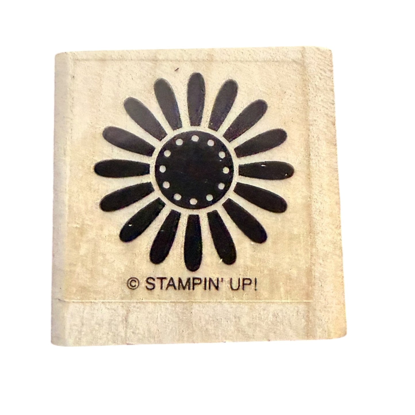Stampin Up! Small Sunflower Flower Rubber Stamp
