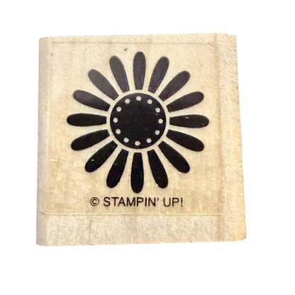 Stampin Up! Small Sunflower Flower Rubber Stamp