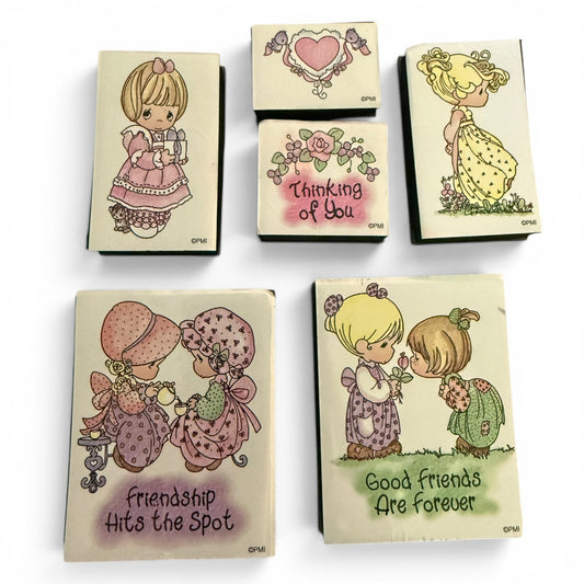 Precious Moments Assortment Of 6 Thinking Of You Good Friends Rubber Stamp
