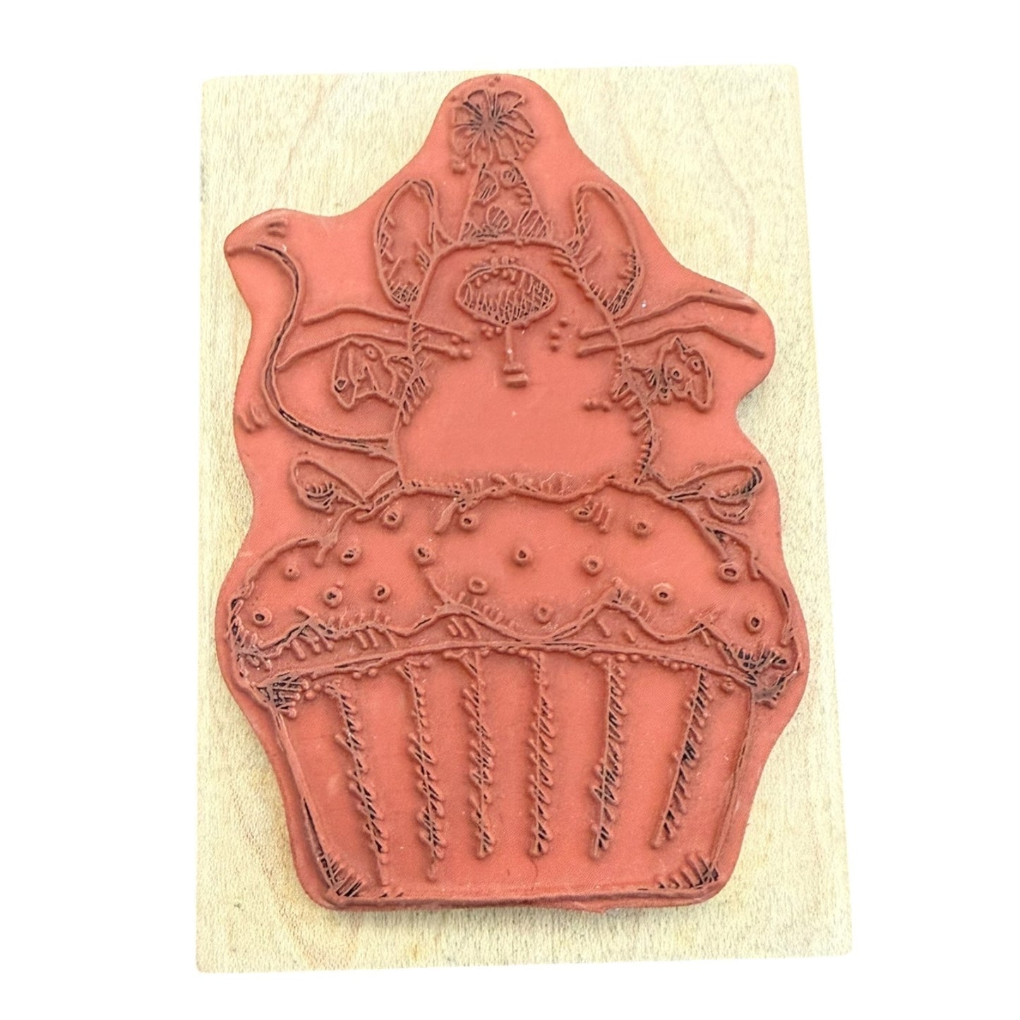 Whipper Snapper Designs 2005 Cupcake Mouse CY835 Rubber Stamp