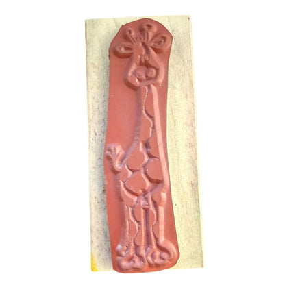 Judith Tall Giraffe Animal H45 Crafting Wood Mount Rubber Stamp