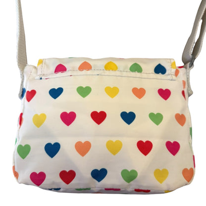Kipling Sabian White Rainbow Multicolor Adjustable Crossbody Purse