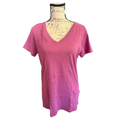 Kirkland Signature Pink Peruvian Pima Cotton V Neck Tee Shirt Size XL