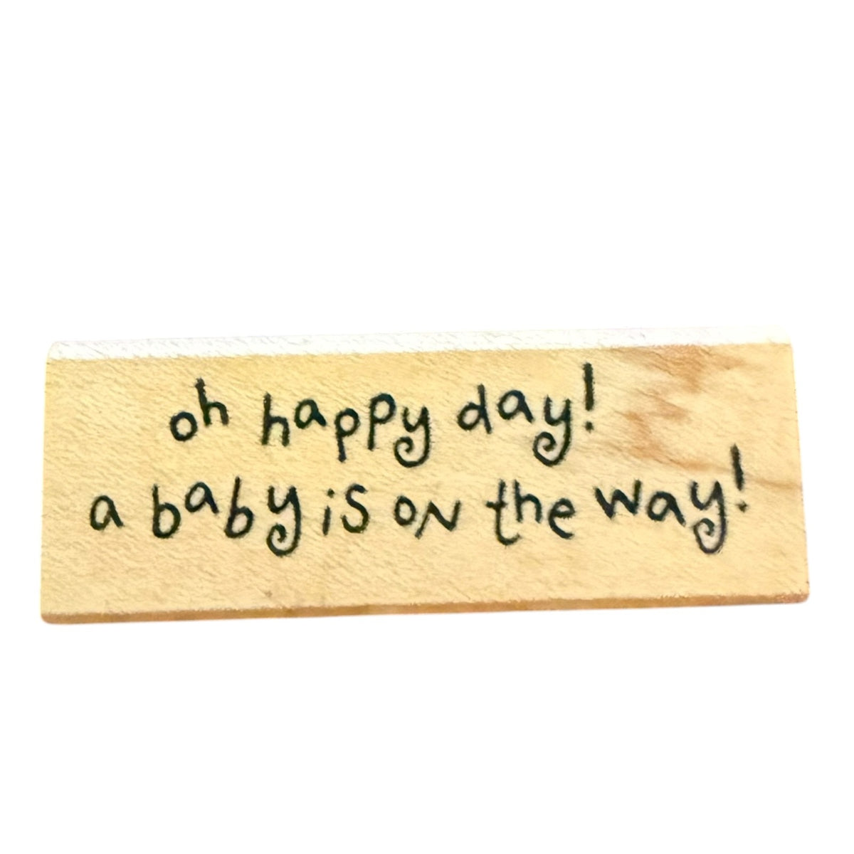 Impress Oh Happy Day! A Baby Is On The Way! Crafting Card Making Rubber Stamp