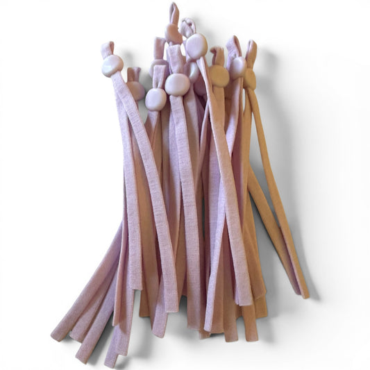 Lavender Purple Elastic Adjustable Pull Tab Crafting Masks Sewing Lot Of 18