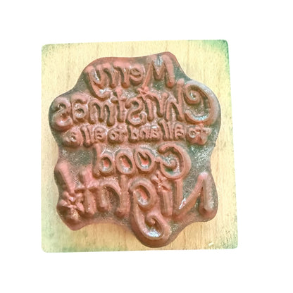 PSX C-3056 Merry Christmas To All And To All A Good Night Rubber Stamp