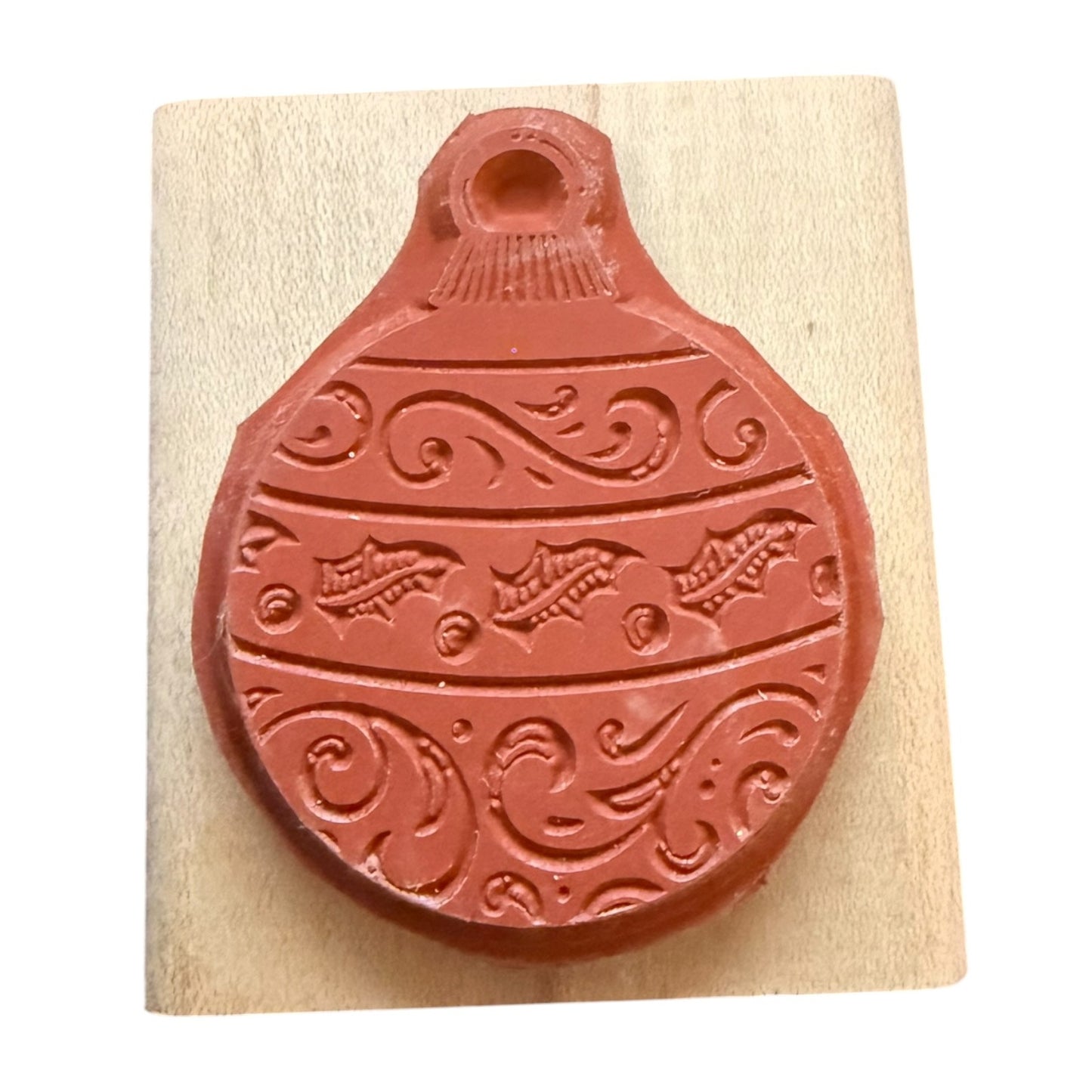 Stampin’ Up Vintage 2000 Christmas Tree Ornament Rubber Stamp
