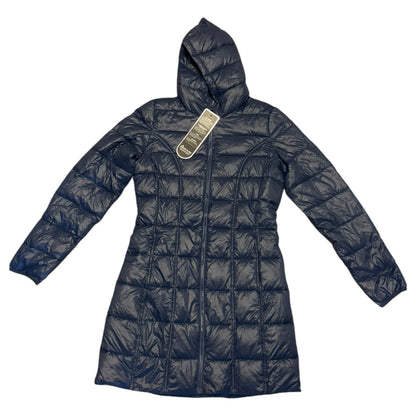 Adventure Blue Ultra Light Down Long Hooded Jacket Size X-Small