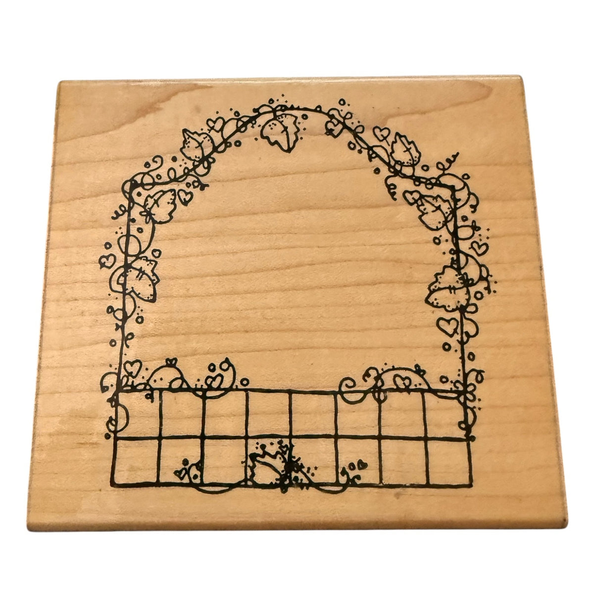 DOTS R154 Arched Ivy Fram Crafting Card Making Large Rubber Stamp