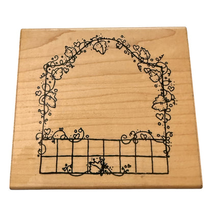 DOTS R154 Arched Ivy Fram Crafting Card Making Large Rubber Stamp