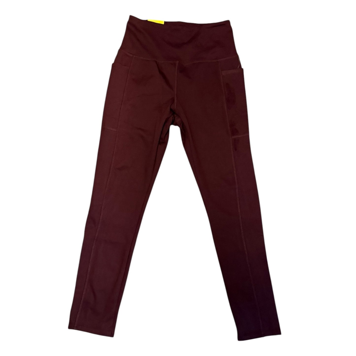Danskin Black Cherry High Rise Bonded Side Pocket Leggings Small