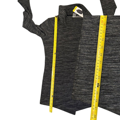 Danskin French Terry Bliss Wrap Jacket Black Melange Size Small
