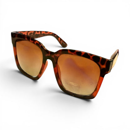 Wide Frame Women's Tortoise Shell Sunglasses Ultraviolet Protection