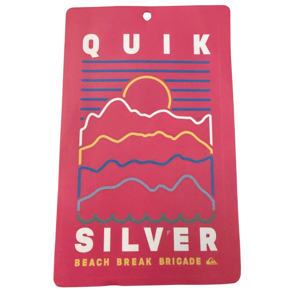 Quiksilver Beach Break Brigade Surf Sunset Pink Sticker