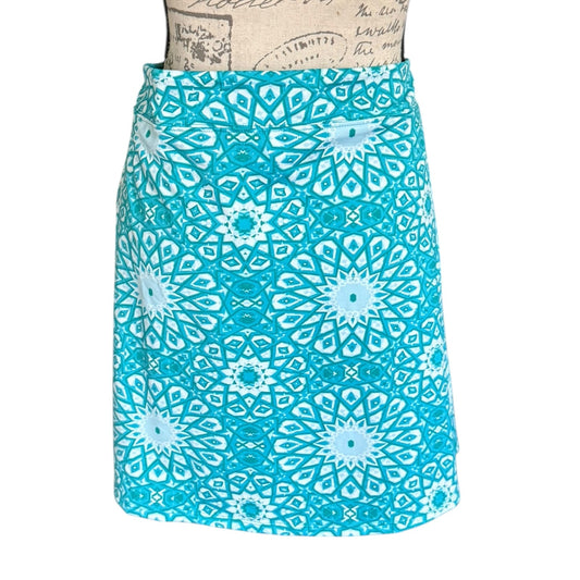 Tranquility By Colorado Clothing Teal Floral Skort Skirt Size XXL